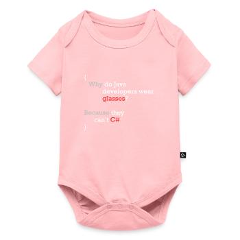 C# Programmierer Witz Code Coder C Sharp - Baby Premium Kurzarmbody - Rosa - Vorne