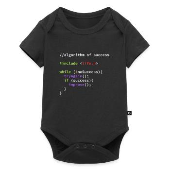 Informatiker Programmierer Coder Hacker Code - Baby Premium Kurzarmbody - Schwarz - Vorne