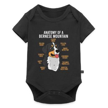 Bernois chien chien d’anatomie Amoureux du chien - Body à manches courtes Premium Bébé - noir - Devant