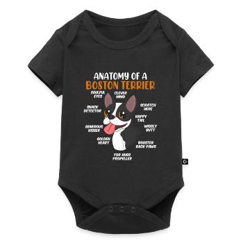 Anatomy of a Boston Terrier Dog - Baby Premium short-sleeve bodysuit - black - Front