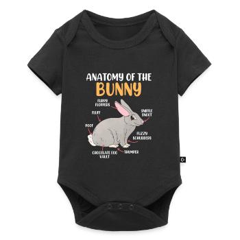 Anatomy of a rabbit rabbit rodent - Baby Premium short-sleeve bodysuit - black - Front