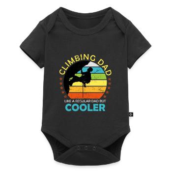 Climbing Boulder Papa Saying Men - Baby Premium short-sleeve bodysuit - black - Front