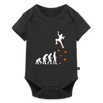 Climbing Evolution Climbing Wall Climbing Bouldering - Baby Premium short-sleeve bodysuit - black - Front