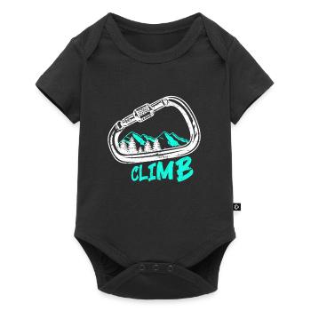 Climbing Climbing Rock climbing Free climbing - Baby Premium short-sleeve bodysuit - black - Front