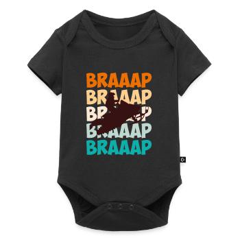 Motoneige Braaap motoneige - Body à manches courtes Premium Bébé - noir - Devant