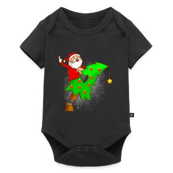 Anti Noël sapin Nikolaus Majeur - Body à manches courtes Premium Bébé - noir - Devant