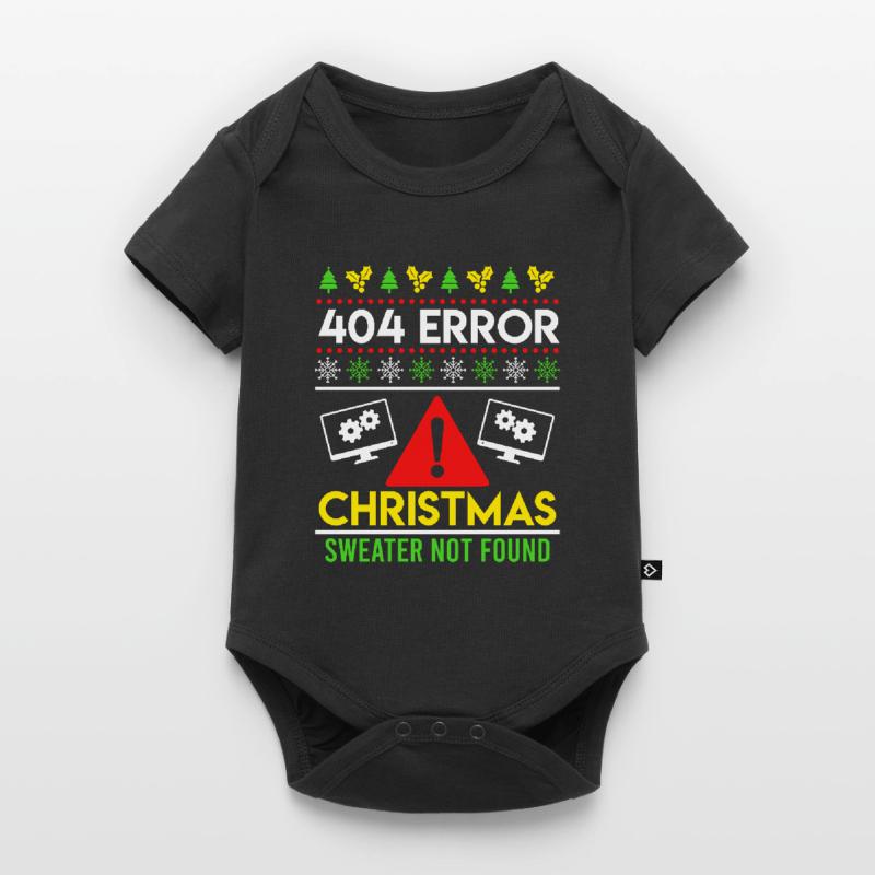 404 Error Ugly Chritsmas Coder Coder Coder Body à manches courtes Premium Bébé