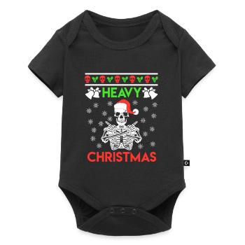 Ugly Christmas crâne de Noël squelette - Body à manches courtes Premium Bébé - noir - Devant