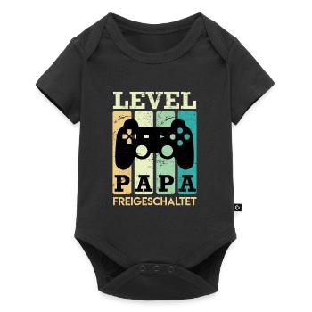 Père de niveau 2022 débloqué papa - Body à manches courtes Premium Bébé - noir - Devant