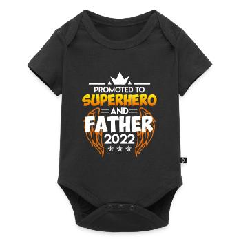 Promu super-héros et papa père 2022 - Body à manches courtes Premium Bébé - noir - Devant