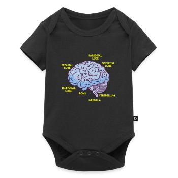 Anatomie d’un cerveau - Body à manches courtes Premium Bébé - noir - Devant