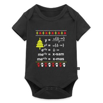Mathematician Math Ugly Christmas Equation - Baby Premium short-sleeve bodysuit - black - Front