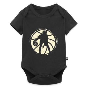 Basketball Oldschool Basketballer Basketballer - Baby Premium short-sleeve bodysuit - black - Front