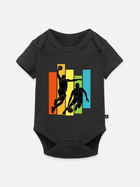 Dunking Basketball Basketballer - Baby Premium Kurzarmbody - Schwarz