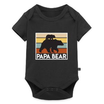 Papa Bear Expect-to-be Papa Father's Day - Baby Premium short-sleeve bodysuit - black - Front