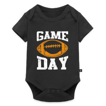 Football Game Day - Baby Premium Kurzarmbody - Schwarz - Vorne