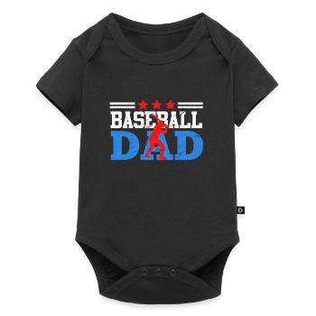 Baseball Père Baseball Papa - Body à manches courtes Premium Bébé - noir - Devant