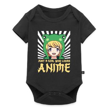 Une fille qui aime Anime Manga Waifu - Body à manches courtes Premium Bébé - noir - Devant