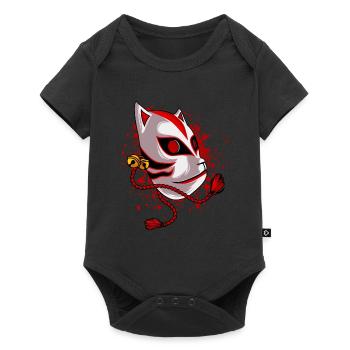 Kitsune Japanese Fox Mask Anime Manga - Baby Premium short-sleeve bodysuit - black - Front