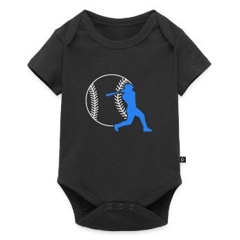 Batte de baseball Batte de baseball Baseball - Body à manches courtes Premium Bébé - noir - Devant