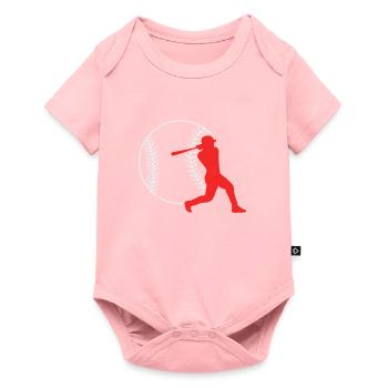 Joueur de baseball Équipe de baseball Baseball - Body à manches courtes Premium Bébé - rose - Devant