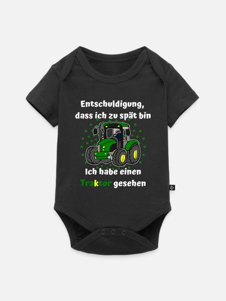 Entschuldigung Traktor - Baby Premium Kurzarmbody - Schwarz