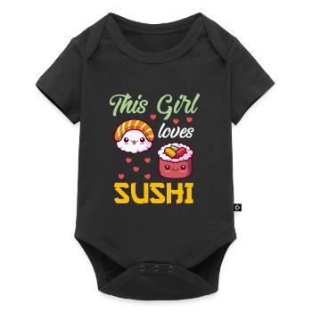 Cette fille aime Sushi Sushi Love - Body à manches courtes Premium Bébé - noir - Devant