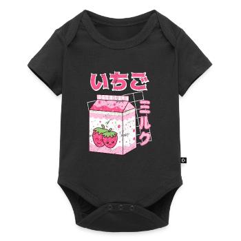Anime Manga Kawaii Strawberry Milkshake Milk Shake - Body à manches courtes Premium Bébé - noir - Devant