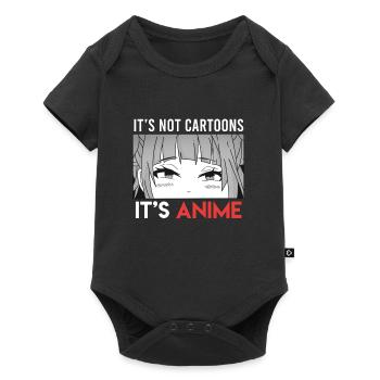 Anime pas Cartoon - Body à manches courtes Premium Bébé - noir - Devant