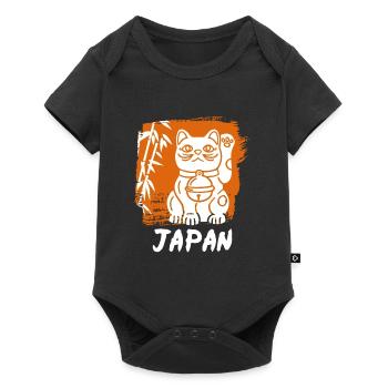 Chat ondulant Maneki-Neko Japon Chaton - Body à manches courtes Premium Bébé - noir - Devant