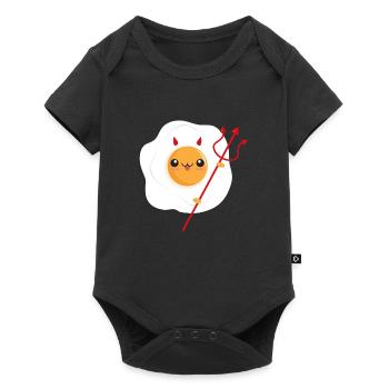 Œuf du diable Œuf au plat Satan Diable - Body à manches courtes Premium Bébé - noir - Devant
