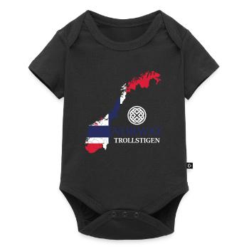 Norwegen Trollstigen Rune Wikinger - Baby Premium Kurzarmbody - Schwarz - Vorne
