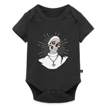 Satan Nun Antéchrist Crâne Satan - Body à manches courtes Premium Bébé - noir - Devant