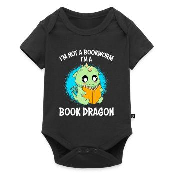 No Bookworm Book Dragon Dragon Children - Baby Premium short-sleeve bodysuit - black - Front