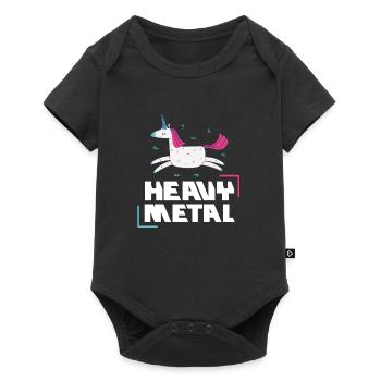Heavy Metal Unicorn Unicorn Funny - Baby Premium short-sleeve bodysuit - black - Front