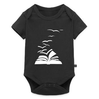 Bookworm Birds Seagulls Books - Baby Premium short-sleeve bodysuit - black - Front