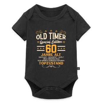 Oldtimer 60 Jahre 60. Geburtstag Geburtstagsfeier - Baby Premium Kurzarmbody - Schwarz - Vorne