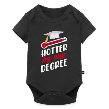 Hotter by one Degree Master Bachelor's Degree - Baby Premium short-sleeve bodysuit - black - Front