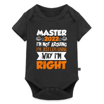 Master 2022 Je ne parle pas de Master - Body à manches courtes Premium Bébé - noir - Devant