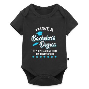 J’ai un baccalauréat et je suis toujours en droit - Body à manches courtes Premium Bébé - noir - Devant