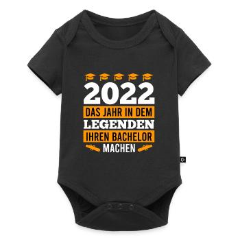 2022 das Jahr in dem Legenden Bachelor Abschluss - Baby Premium Kurzarmbody - Schwarz - Vorne
