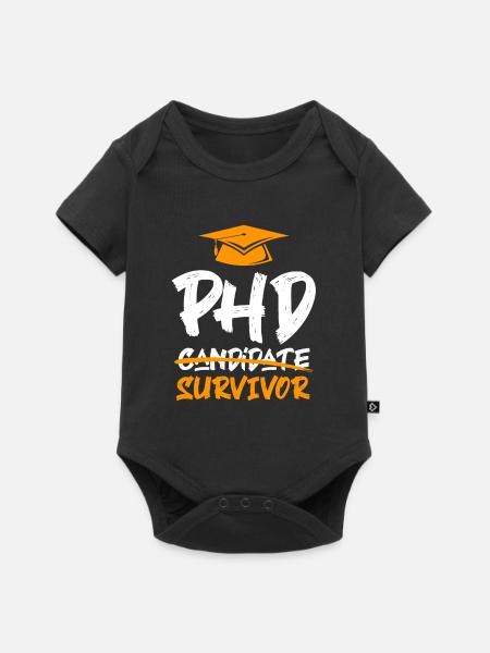 Doctorate 2022 Phd Survivor Doctorate Doctor - Premium babyrompertje met korte mouwen  - zwart