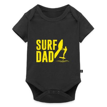 Surf Dad Wing Surf Wing Foil - Baby Premium short-sleeve bodysuit - black - Front