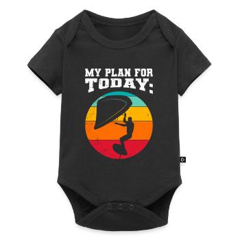 Wing Surf Plan for today Wing Foil - Baby Premium short-sleeve bodysuit - black - Front