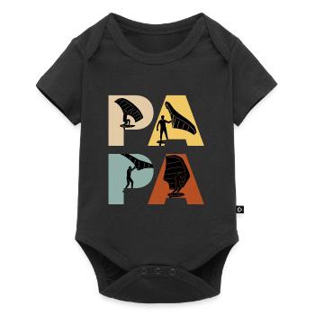 Wing Foil Papa Wing Surf Dad Wing Foil - Body à manches courtes Premium Bébé - noir - Devant