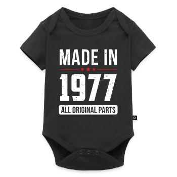 Fabriqué en 1977 - Toutes les pièces d’origine - Anniversaire - Body à manches courtes Premium Bébé - noir - Devant