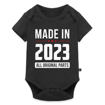 Fabriqué en 2023 - Toutes les pièces d’origine - Anniversaire - Body à manches courtes Premium Bébé - noir - Devant