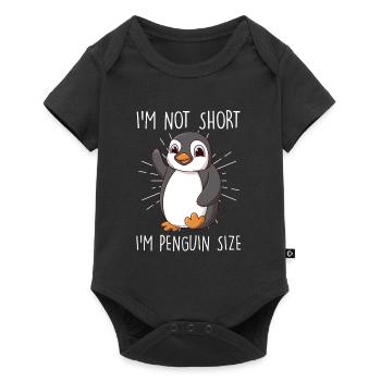 Little Friend Penguin Not Short - Baby Premium short-sleeve bodysuit - black - Front