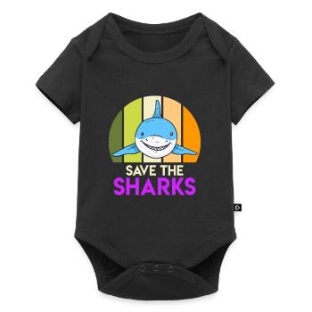 Sauvez les requins Protection des requins Requin - Body à manches courtes Premium Bébé - noir - Devant