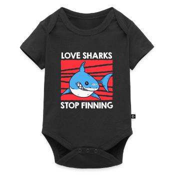 Dear Sharks Stop Finning Save the Sharks - Baby Premium short-sleeve bodysuit - black - Front